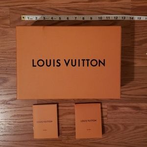 Empty Louis Vuitton Shoe Box & Care Booklet